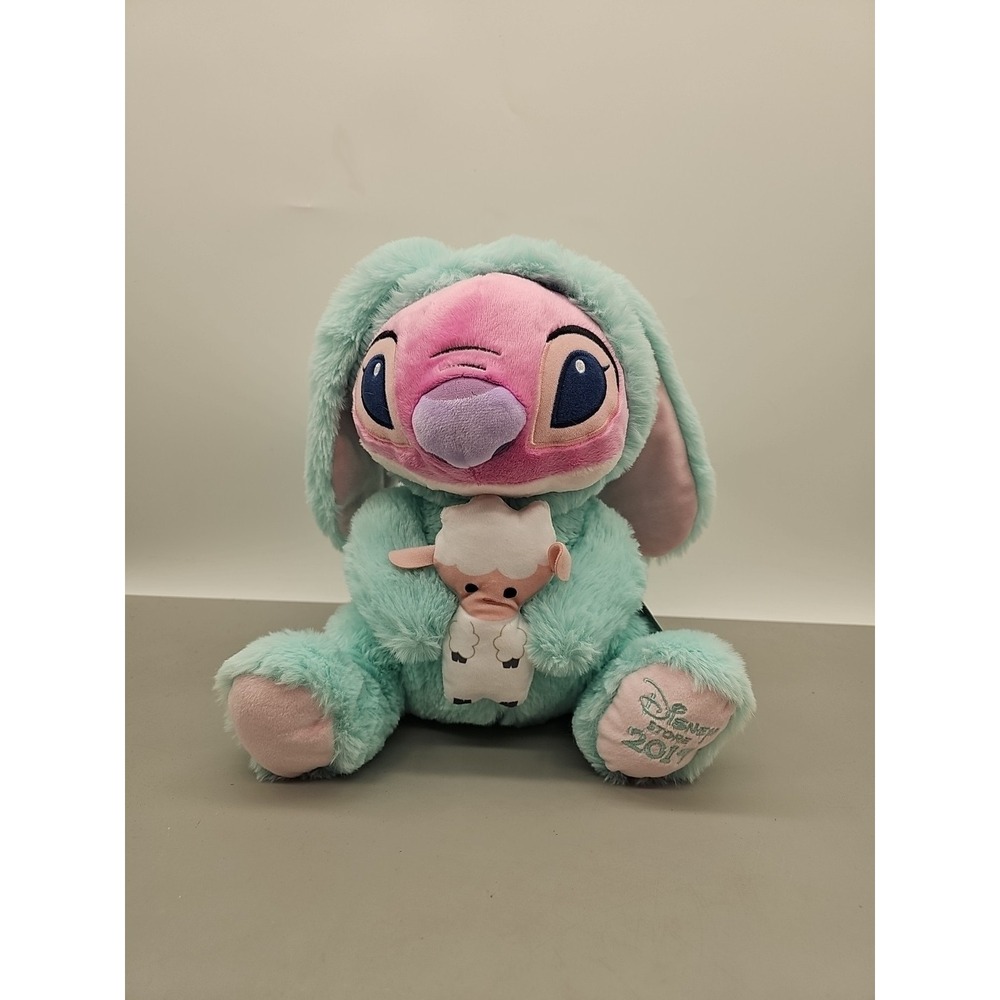 DISNEY STORE 2019 LILO STITCH ANGEL DRESSED AS BUNNY STUFFED ANIMAL PLUSH TOY